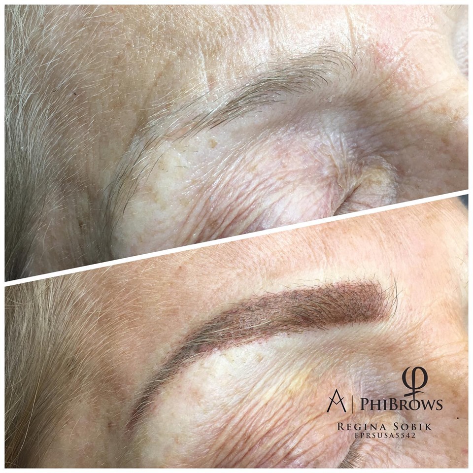Microblading Ombre Brows before & after