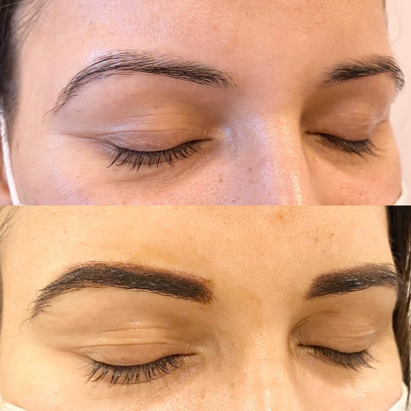 Powder Brows before & after